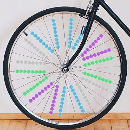 JAHEMU スポークアクセサリー 自転車ビーズ ホイールスポークビーズ