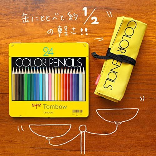 トンボ鉛筆 色鉛筆 36色 ロールケース入り ミニ削り器付き MJ
