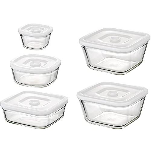 くりぼう【新品未使用】iwaki 耐熱ガラス 密閉容器 角型 5点セット Amazon｜iwaki(イワキ) 耐熱ガラス 保存容器 グリーン 5個セット