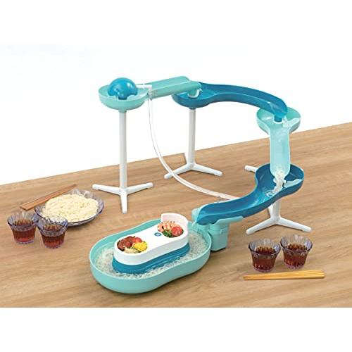 パール金属 そうめん流し器 スライダー ミントブルー 流麺 D-6668