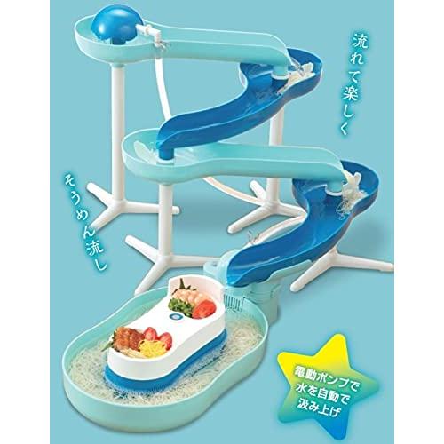 パール金属 そうめん流し器 スライダー ミントブルー 流麺 D-6668