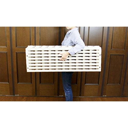 蝶プラ工業 すのこベッド エアースリープ アイボリー 100×201