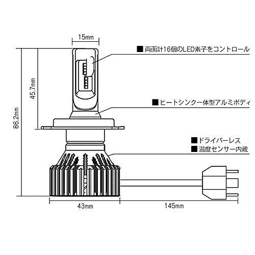 HID屋 ランキング1位 爆光 H4 HiLo LEDヘッドライト ドライバーユニット内蔵 12600LM ホワイト 6500k 車検対応_8