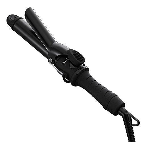 SALONIA サロニア ミニ セラミック カールヘアアイロン ブラック 海外対応 MAX210℃ 耐熱ポーチ付き メーカー1年保証 SALONIA サロニア ミニ セラミック カールヘアアイロン ブラック 海外