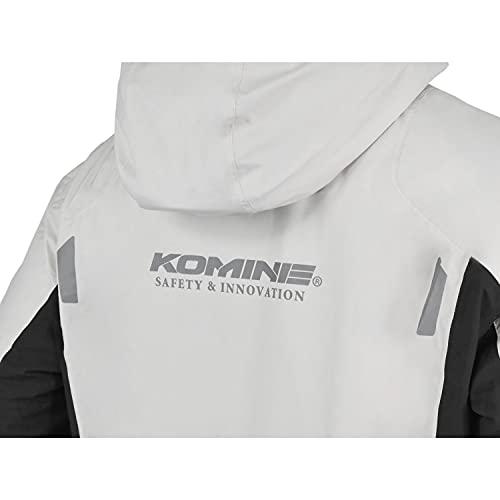 コミネ(KOMINE) バイク用 JK-620 ストレッチャブルポップアップWPオーバージャケット Light Grey/Black XL_4