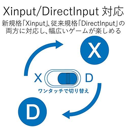 エレコム ゲームパッド USB接続 Xinput/DirectInput両対応 Xbox系12ボタン振動/連射 【ドラゴンクエストX 眠れる ...