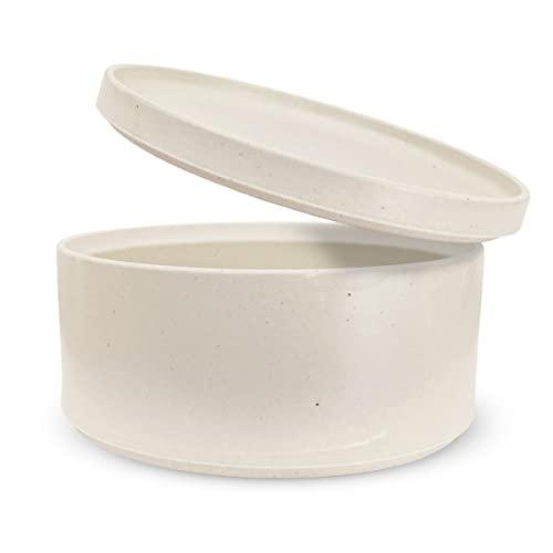 J-kitchens 勲山窯 おひつ 電子レンジ対応 陶器 ホワイト 2合 直径
