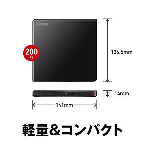 BUFFALO ポータブルDVD/CDドライブ USB2.0規格(USB3.0ポート搭載の