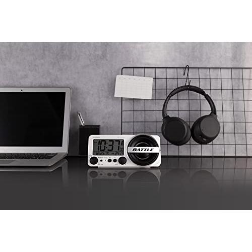 リズム(RHYTHM) 目覚まし時計 電波時計 大音量 1000パターン 電子音 アラーム バックライト付き デジタル 「 フィットウェーブバト_1