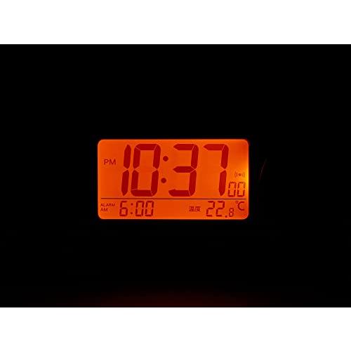 リズム(RHYTHM) 目覚まし時計 電波時計 大音量 1000パターン 電子音 アラーム バックライト付き デジタル 「 フィットウェーブバト_2
