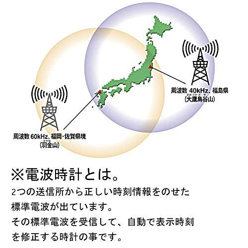 リズム(RHYTHM) 目覚まし時計 電波時計 大音量 1000パターン 電子音 アラーム バックライト付き デジタル 「 フィットウェーブバト_5