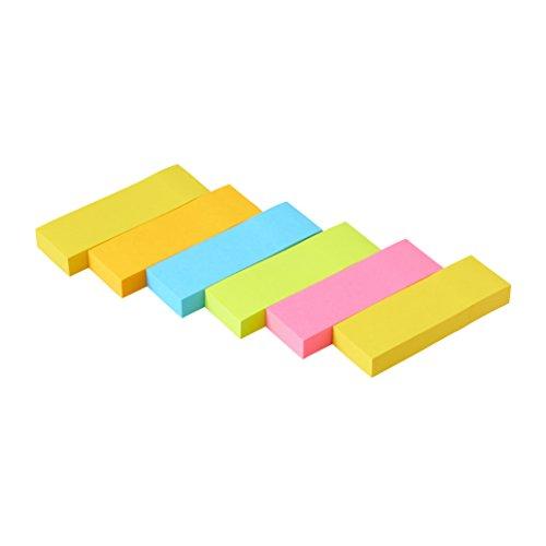 【100冊】ポストイット 付箋 強粘着 ふせん パステルカラー 75×25mm ポストイット 付箋 強粘着 ふせん ネオンカラー 75×25mm 90枚×6冊 500