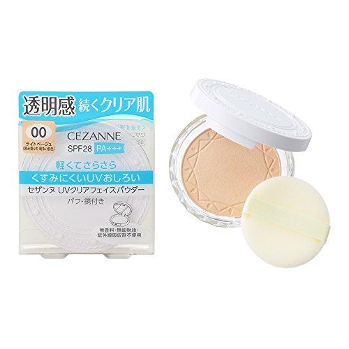 セザンヌ UVクリアフェイスパウダー 00 ライトベージュ 10g : 雑貨屋
