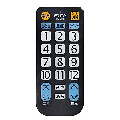 エルパ (ELPA) テレビリモコン 国内主要メーカー対応 IRC-202T (BK