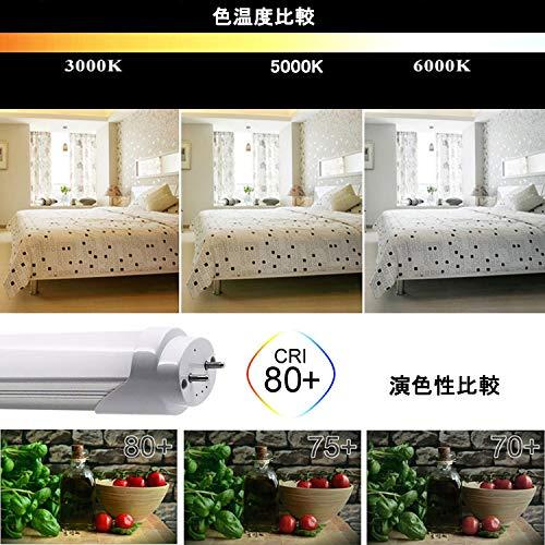 LED 蛍光灯 40W形 直管 昼光色 120cm 2300LM グロー式工事不要 買い換え 節電 工場照明 PL保険済 10本入の画像