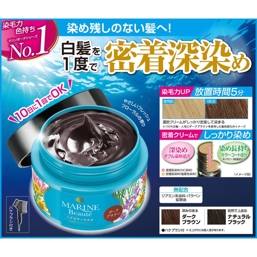 白髪染め マリンボーテ ヘアカラーマスク 美容液成分98 以上配合 白髪用染毛料 140g Parent Z29k003 大人肌研究所 通販 Yahoo ショッピング
