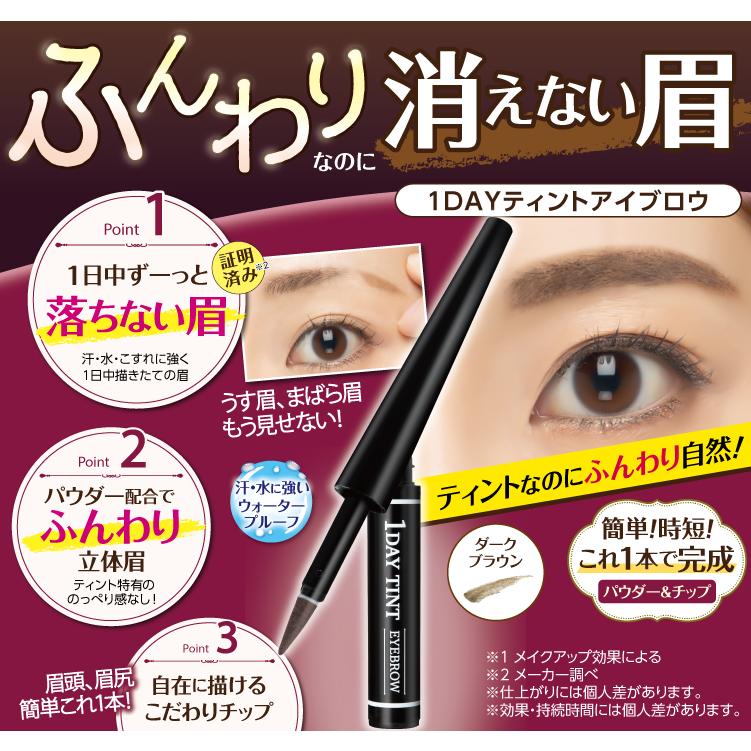 公式】 1DAYティントアイブロウ アイブロウ 1日落ちない 眉 眉毛 