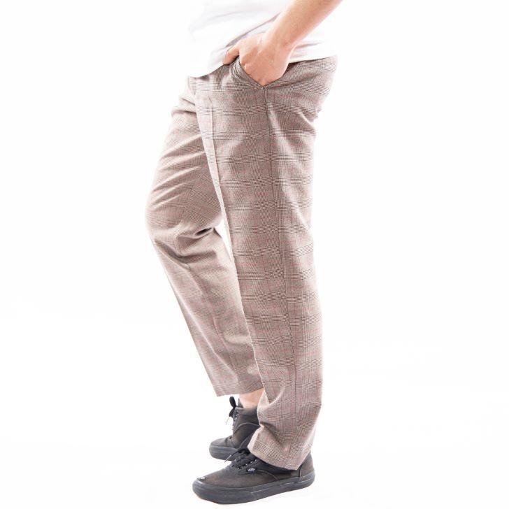 トラウザーパンツ メンズ スラックス チェック柄 ストレッチ テーパード グレンチェック チェックパンツ イージーパンツ お洒落 カジュアル 韓国系 ビジネス 19 オトカジ 通販 Yahoo ショッピング