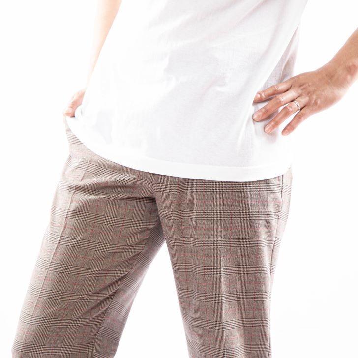 トラウザーパンツ メンズ スラックス チェック柄 ストレッチ テーパード グレンチェック チェックパンツ イージーパンツ お洒落 カジュアル 韓国系 ビジネス 19 オトカジ 通販 Yahoo ショッピング