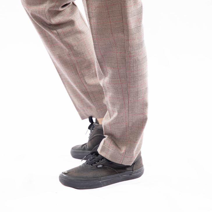 トラウザーパンツ メンズ スラックス チェック柄 ストレッチ テーパード グレンチェック チェックパンツ イージーパンツ お洒落 カジュアル 韓国系 ビジネス 19 オトカジ 通販 Yahoo ショッピング