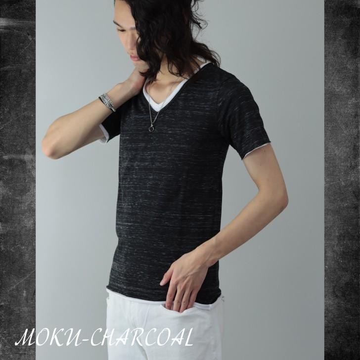 半袖tシャツ メンズ 半袖 Vネック レイヤード 重ね着 無地 紺 グレー ワイン 春 夏 Tシャツ カットソー トップス インナー お洒落 カジュアル 細身 スリム 19 オトカジ 通販 Yahoo ショッピング