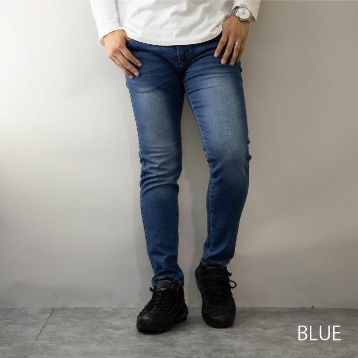 デニムパンツ メンズ ストレッチ スキニー スリム 細身 ウォッシュ加工 黒 紺 青 スキニーデニム ストレッチデニム ジーンズ カジュアル お洒落 オトカジ 通販 Yahoo ショッピング