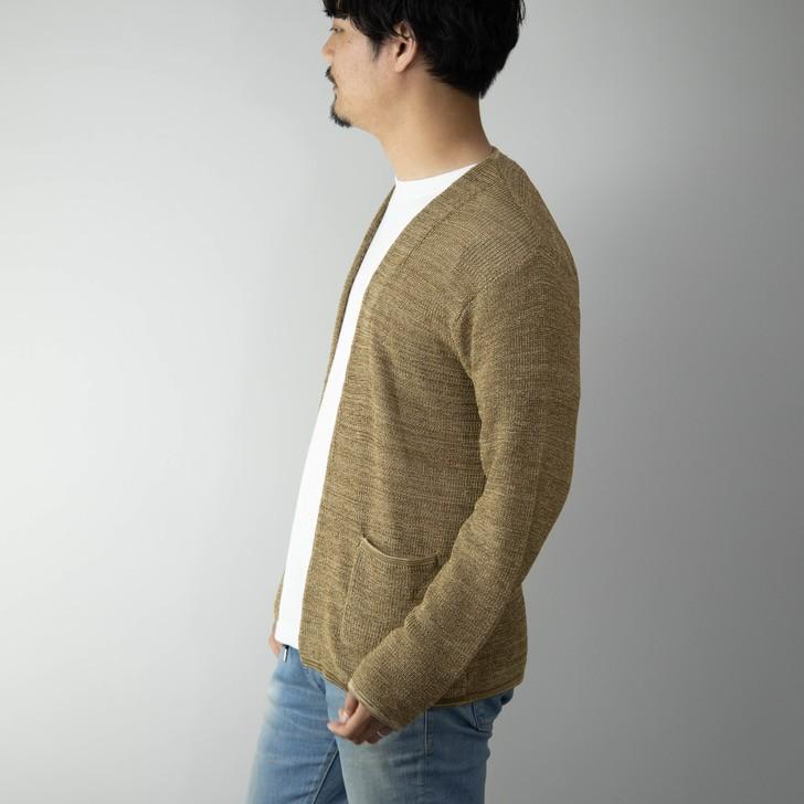 カーディガン メンズ ボタンレス 法被 ハッピ 麻ライク リネン風 シンプル サマーニット ボタンレスカーディガン トップス カジュアル 仕事着 冷房対策 お洒落 オトカジ 通販 Yahoo ショッピング