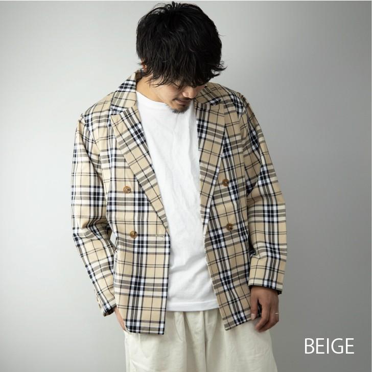 テーラードジャケット メンズ ダブルブレスト チェック柄 タータンチェック グレンチェック ガンクラブチェック ダブルジャケット トップス ジャケット アウター オトカジ 通販 Yahoo ショッピング