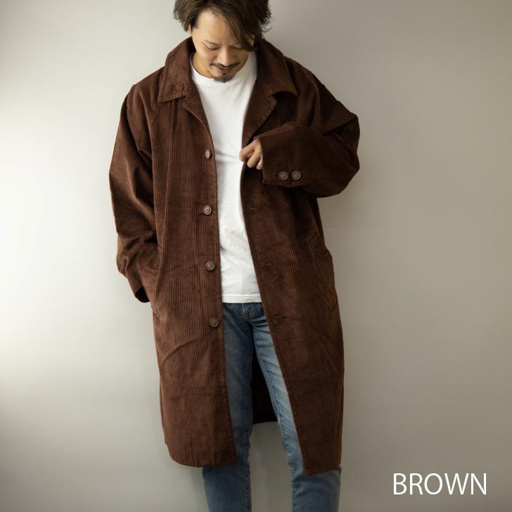 ステンカラーコート メンズ コーデュロイ ロング丈 ビッグシルエット オーバーサイズ バルカラー バルマカーンコート ロングコート ビッグコート オーバーコート オトカジ 通販 Yahoo ショッピング