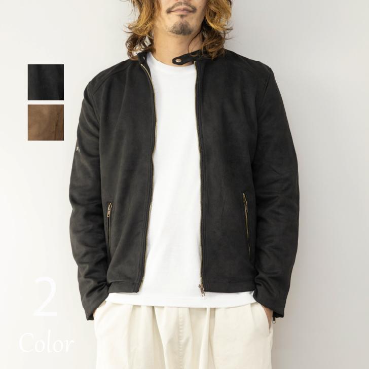 フェイクスウェードジャケット メンズ ストレッチ ポンチスウェード 細身 スリム ブラウン 黒 シングルライダースジャケット ブルゾン アメカジ キレイ目 秋 冬 21 オトカジ 通販 Yahoo ショッピング