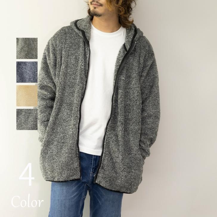 フリースパーカー メンズ 大きいサイズ シャギーボア フルジップ ボアフリースジップパーカー ルームウェア 部屋着 ワンマイルウェア 防寒 秋 冬 服 3l 4l 5l 21 オトカジ 通販 Yahoo ショッピング