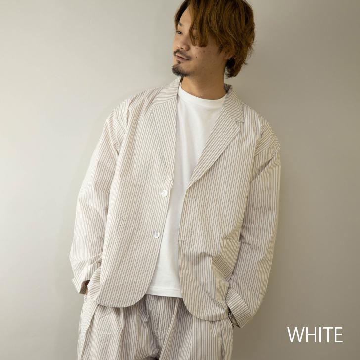 テーラードジャケット メンズ セットアップ対応 ビッグ ボックス シルエット ストライプ柄 シャツジャケット ワイド ビッグ オーバー カジュアル ジャケット 21 オトカジ 通販 Yahoo ショッピング