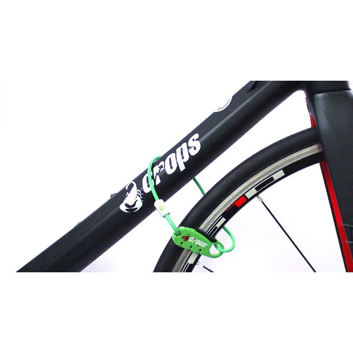 crops 【メール便送料無料】自転車 ロック ワイヤー ストレート