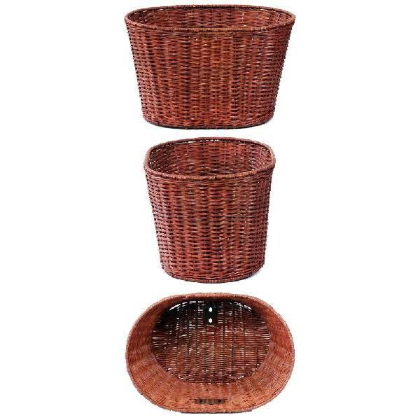 オープニング大放出セール 天然籐丸型バスケットpalmy Fr 309 天然籐ラタンオシャレスチール枠メッシュミックスブラウン茶色 自転車用前かご前カゴ お買物に便利フロントバスケットじてんしゃまえかご籠自転車カゴ 自転車の九蔵 7 560円以上送料無料 人気特価激安