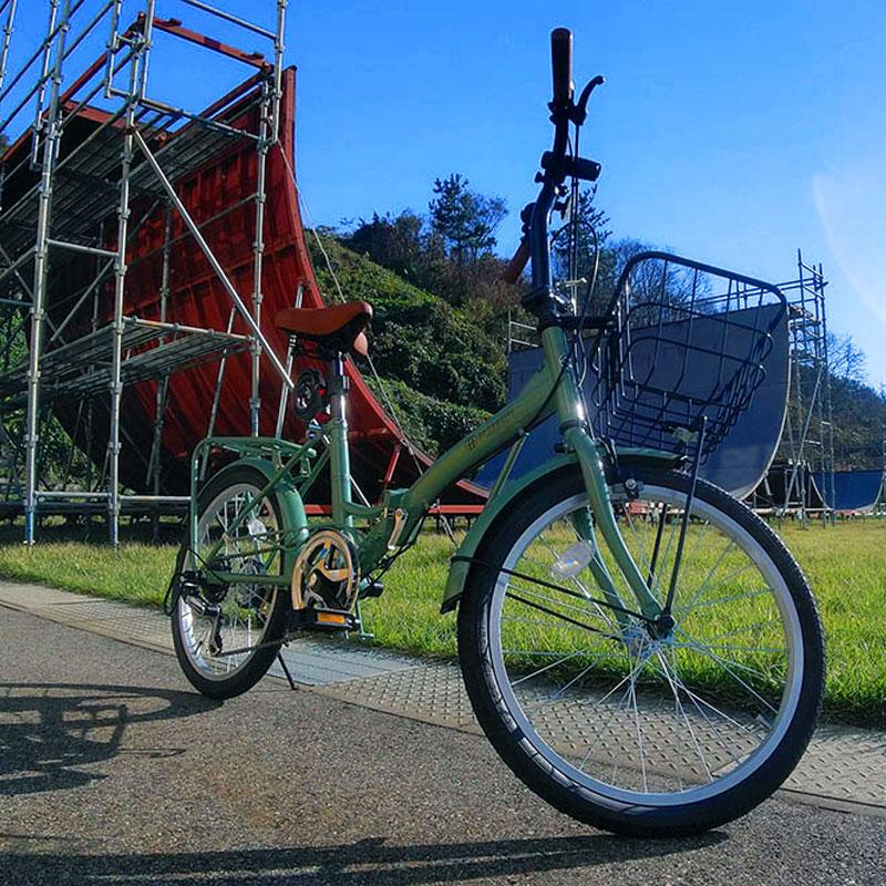 折りたたみ自転車 20インチ 自転車 シマノ6段変速 ledライト カギ カゴ付き MF209 BRANCHE｜otoko-style｜11