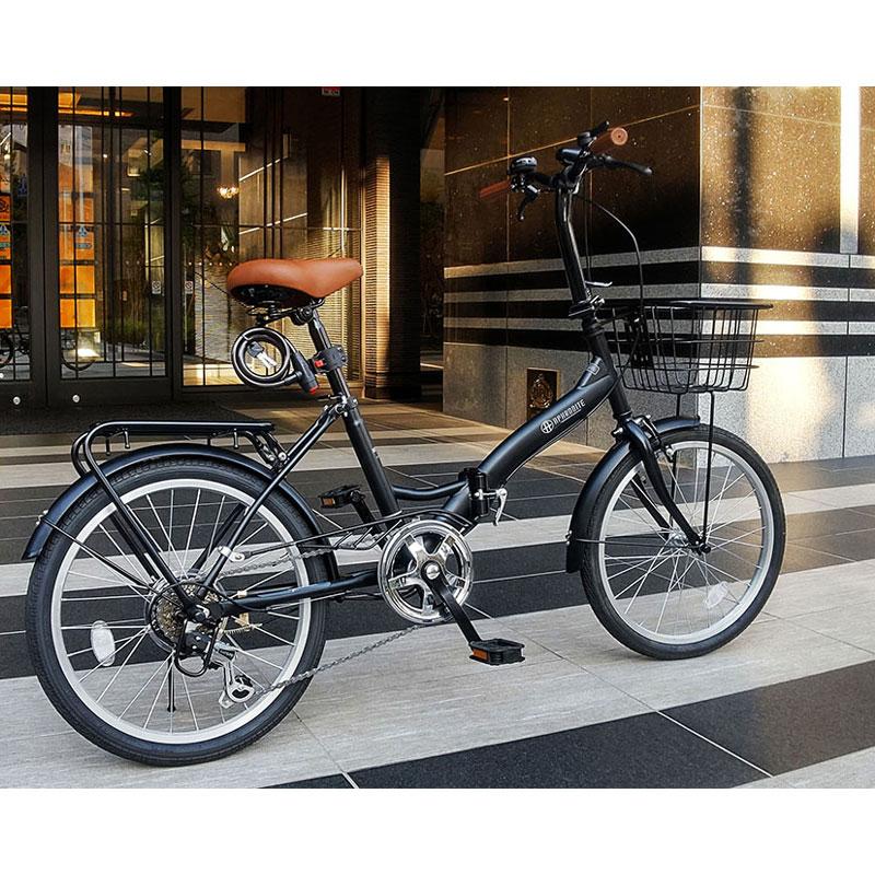 折りたたみ自転車 青 ブラウンサドル 前バスケット付き MYPALLAS 折りたたみ自転車 20インチ 自転車 シマノ6段変速 led
