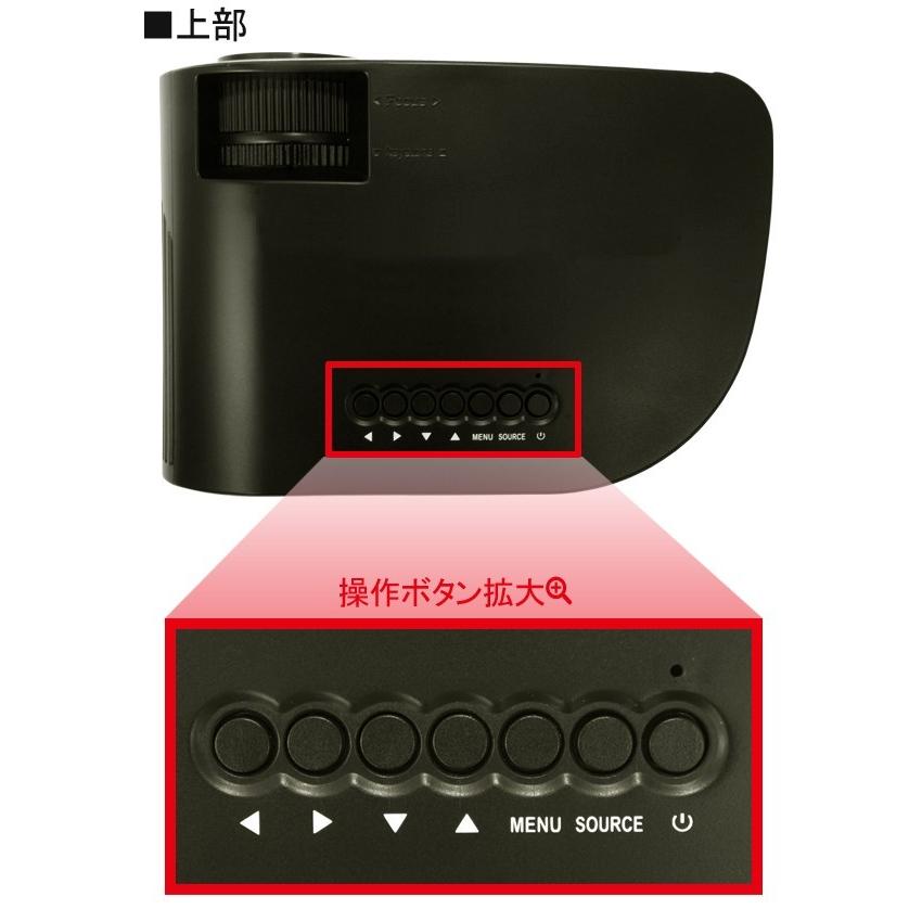 【選べる特典付き】 プロジェクター 小型 家庭用 本体 コンパクト LEDプロジェクター YKN-PR012｜otoko-style｜06