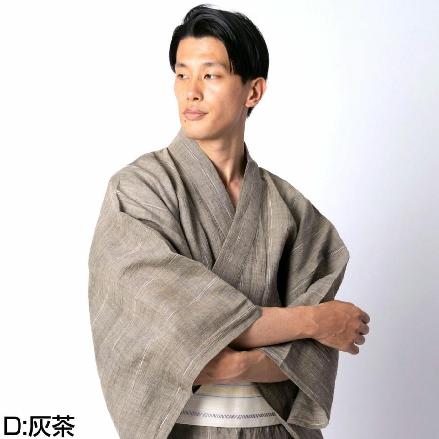 超格安一点 新品 上品な大人の近江ちぢみ 麻100% 単衣着物 浴衣 着物