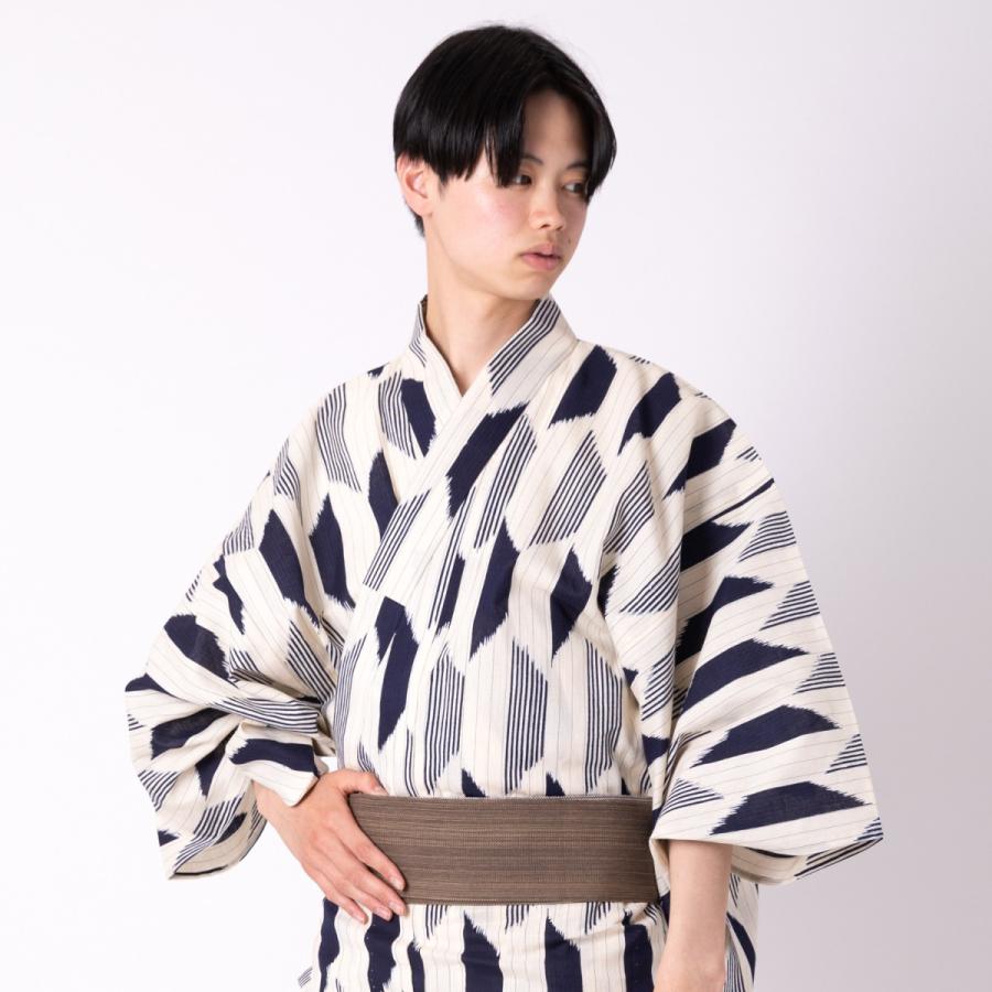 魅力的な 浴衣 メンズ 男着物専門店品質 注染 矢羽 Lサイズ限定 7516 高い素材 Kuljic Com