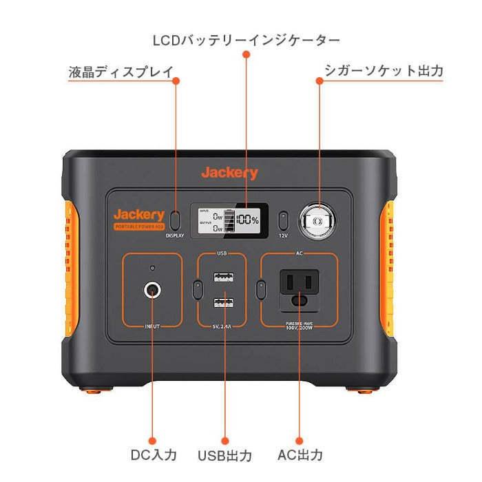 Jackery ポータブル電源 400 110000mAh/400Wh PSE認証済 防災 