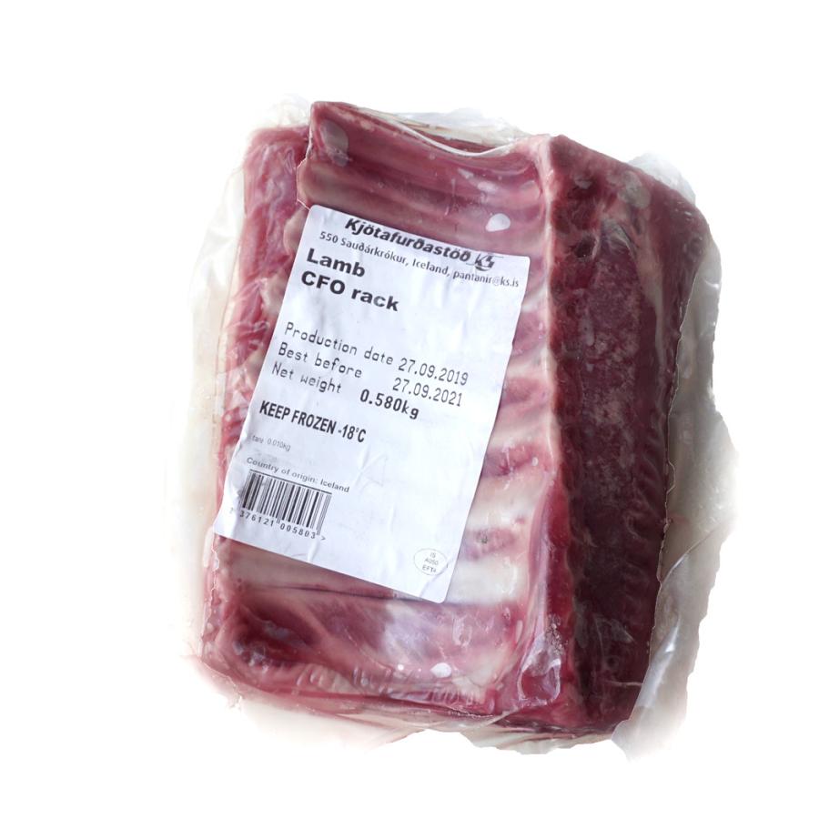 ラム肉 アイスランディックラム 骨付きラック（CFO）仔羊 アイスランド産 12,700円/Kg 約400-600g 不定貫 冷凍 ラム 子羊