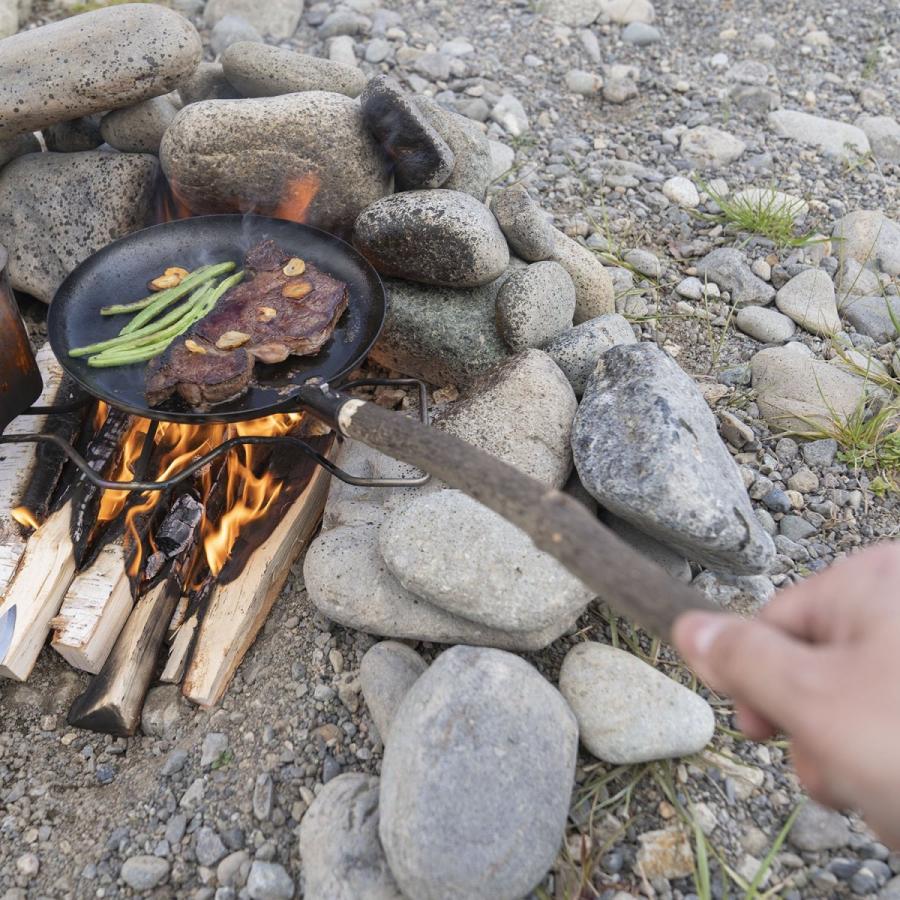 焚き火フライパン(深型)、フタおまけ付き Bush craft（ブッシュクラフト） 焚火フライパン たきびフライパンの