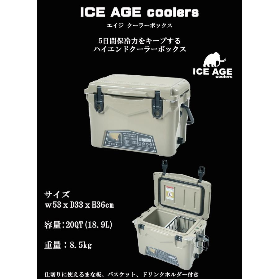 クーラーボックス ハードクーラー 小型 20QT 18.9L ICE AGE アイス 