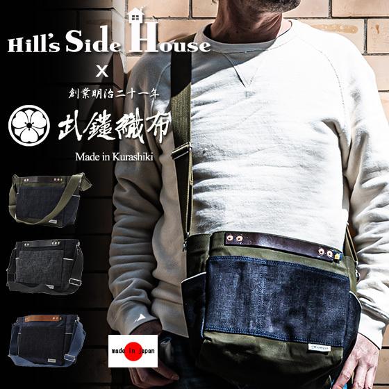 ショルダーバッグ メンズ ミニショルダーバッグ 帆布 J.W.Daivis ヤコブデイヴィス デニム 日本製 Hill's Side House タケヤリ｜otokonokodawari