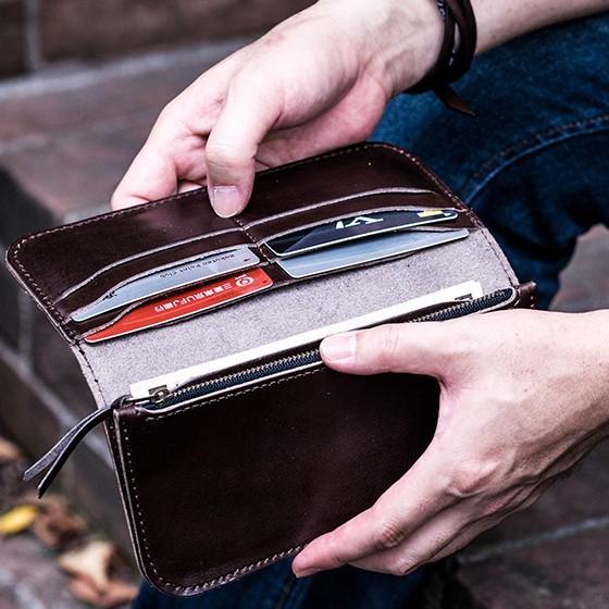財布 メンズ 長財布 革 本革 ウォレット レザー 栃木レザー ブランド 日本製 レザークラフト ロングウォレット ハンドメイド 牛革 P2 3 男のこだわりshop 通販 Yahoo ショッピング