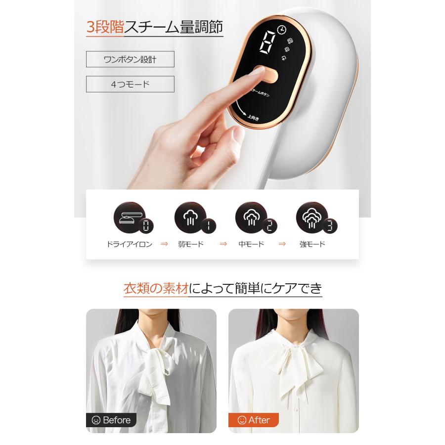 DeliToo アイロン ハンディ 衣類スチーマー スチーム アイロン