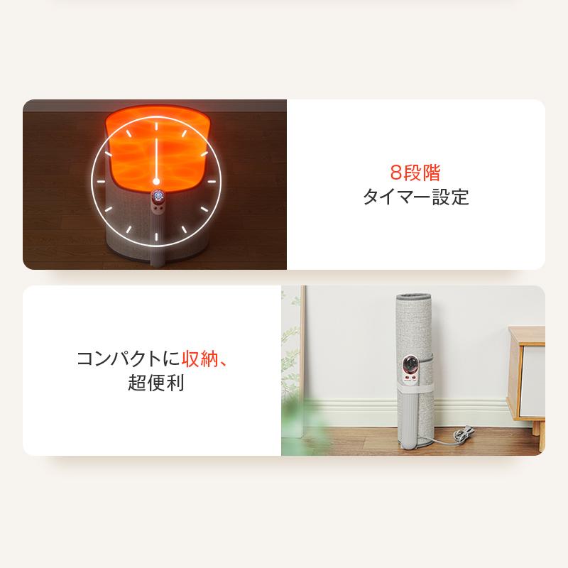 クーポンで4980円」パネルヒーター 足元 遠赤外線 Max 70℃＆360