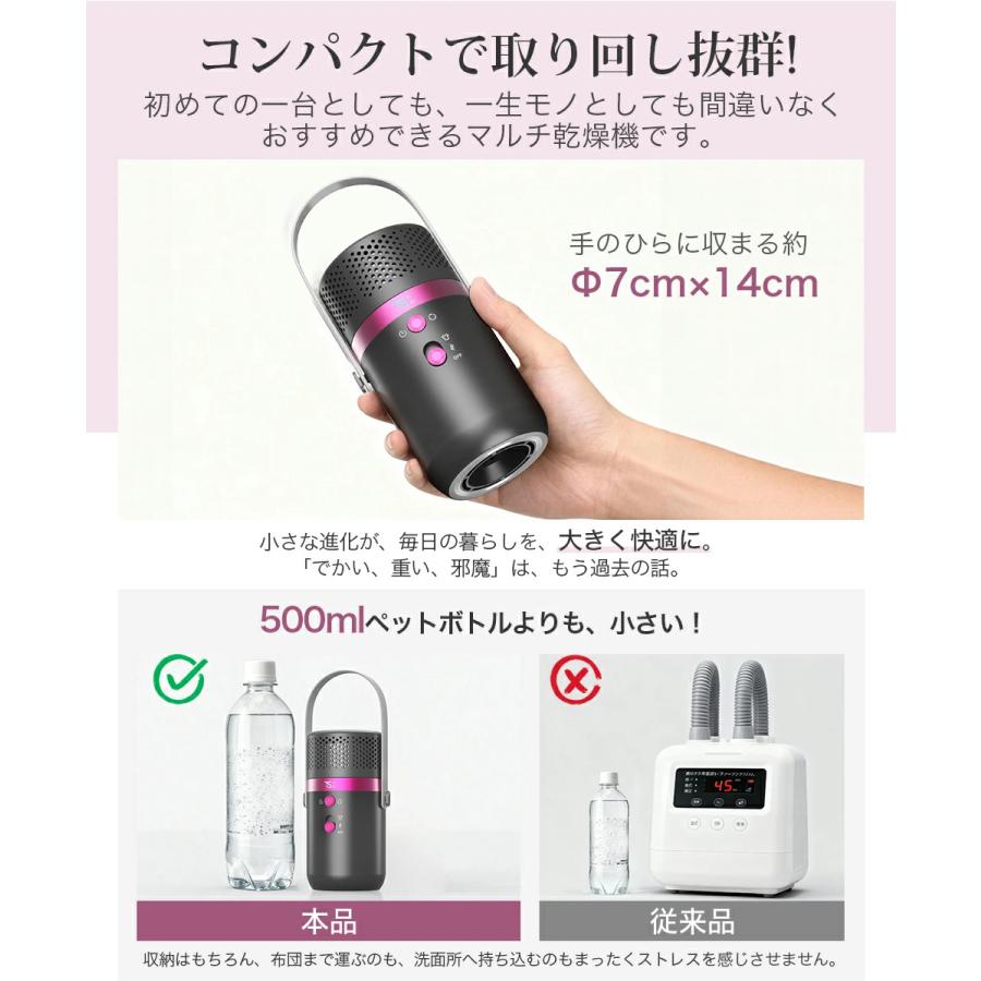 YUGOR 「クーポンで6580円」布団乾燥機 14*7cm 乾燥機 小型 ふとん乾燥