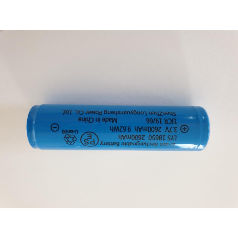 1本 容量偽装無 18650リチウムイオン電池 保護回路付 2600mah PSE認証