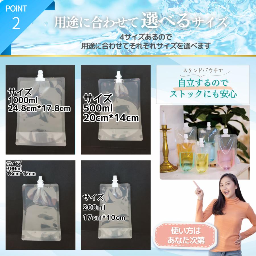 100枚 ロックキャップ式 スパウトパウチ 200~1000ml : お得マーケット